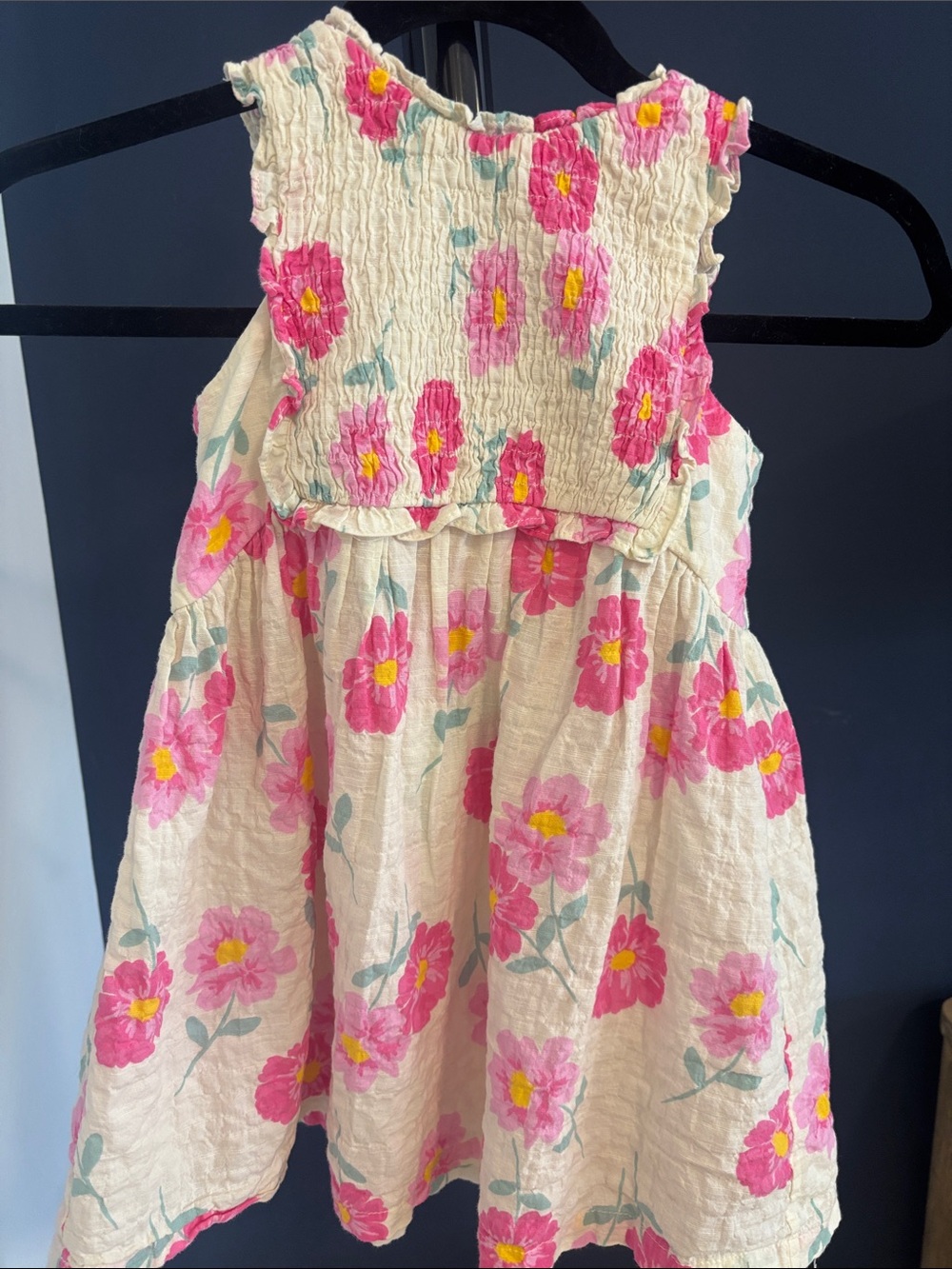 Zara girls floral pink dress size 5/6